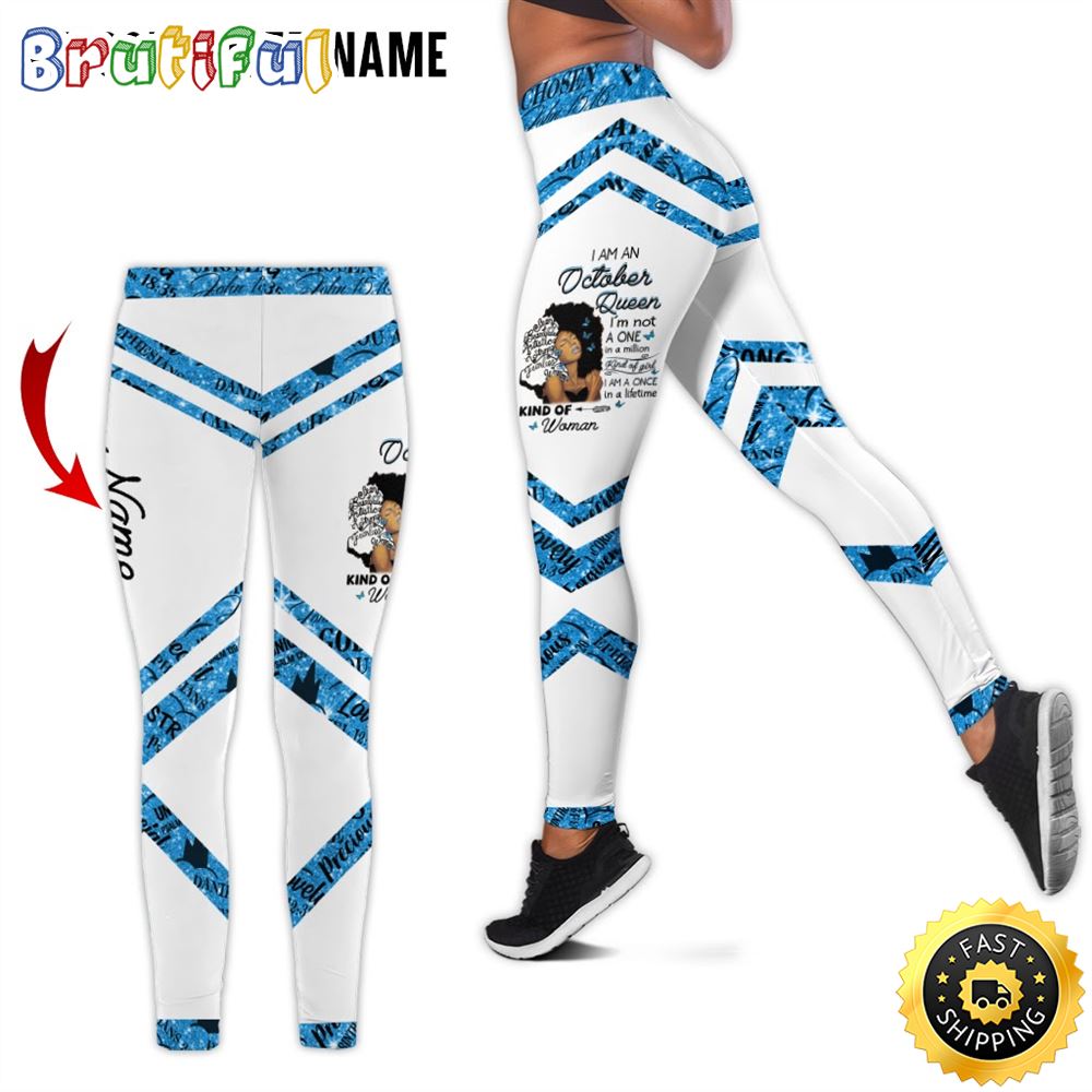 Personalized Blue October Girl All Over Print 3D Legging Confident Women Gift For Women 1 rciqmx