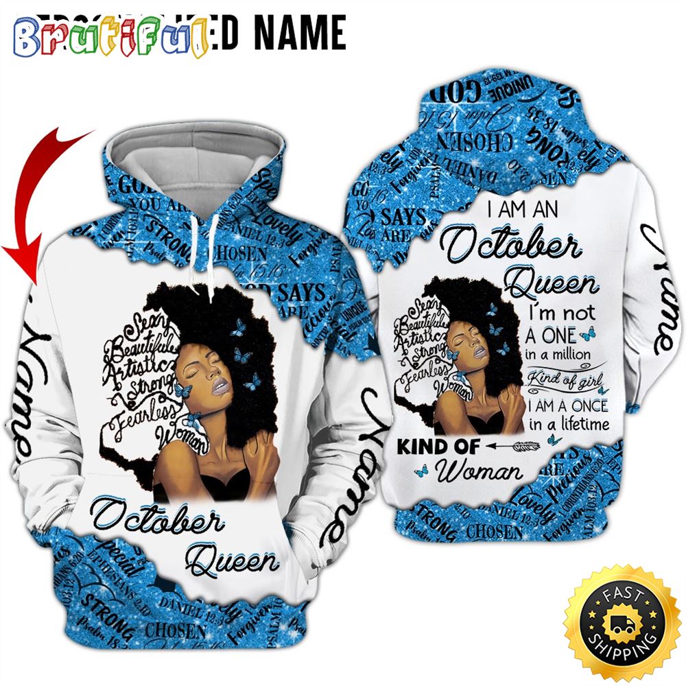 Personalized Blue October Girl Confident Women All Over Print Hoodie Gift For Frends 1 p5p7sf