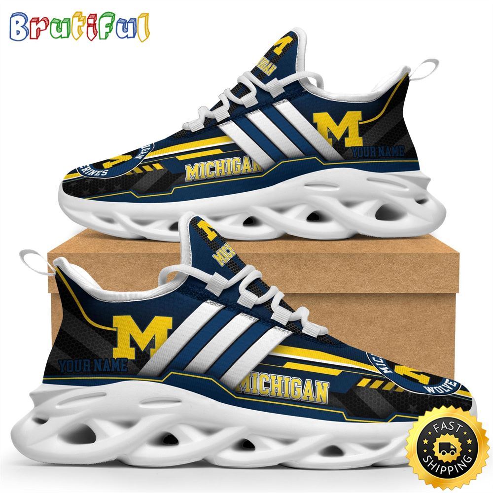 Personalized Michigan Wolverines Max Soul Shoes Sneakers Elevate Your Every Step 1 kxqs47