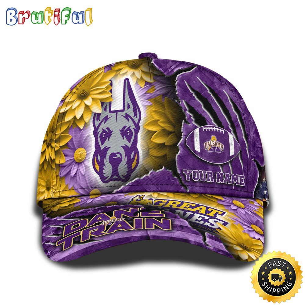 Personalized NCAA Albany Great Danes All Over Print BaseBall Cap The Perfect Way To Rep Your Team 1 mrsfkn