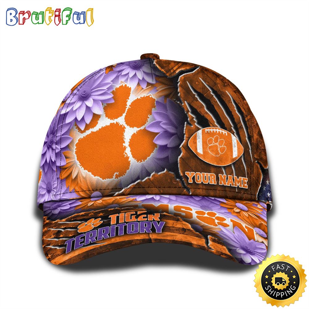 Personalized NCAA Clemson Tigers All Over Print BaseBall Cap The Perfect Way To Rep Your Team 1 kqwvci