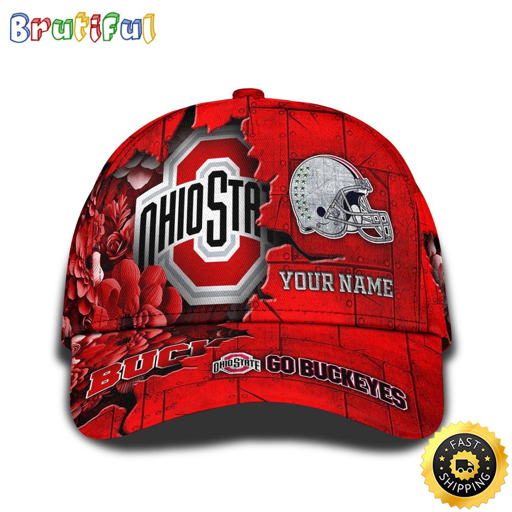Personalized NCAA Ohio State Buckeyes All Over Print BaseBall Cap Show Your Pride 1 rhnz1x