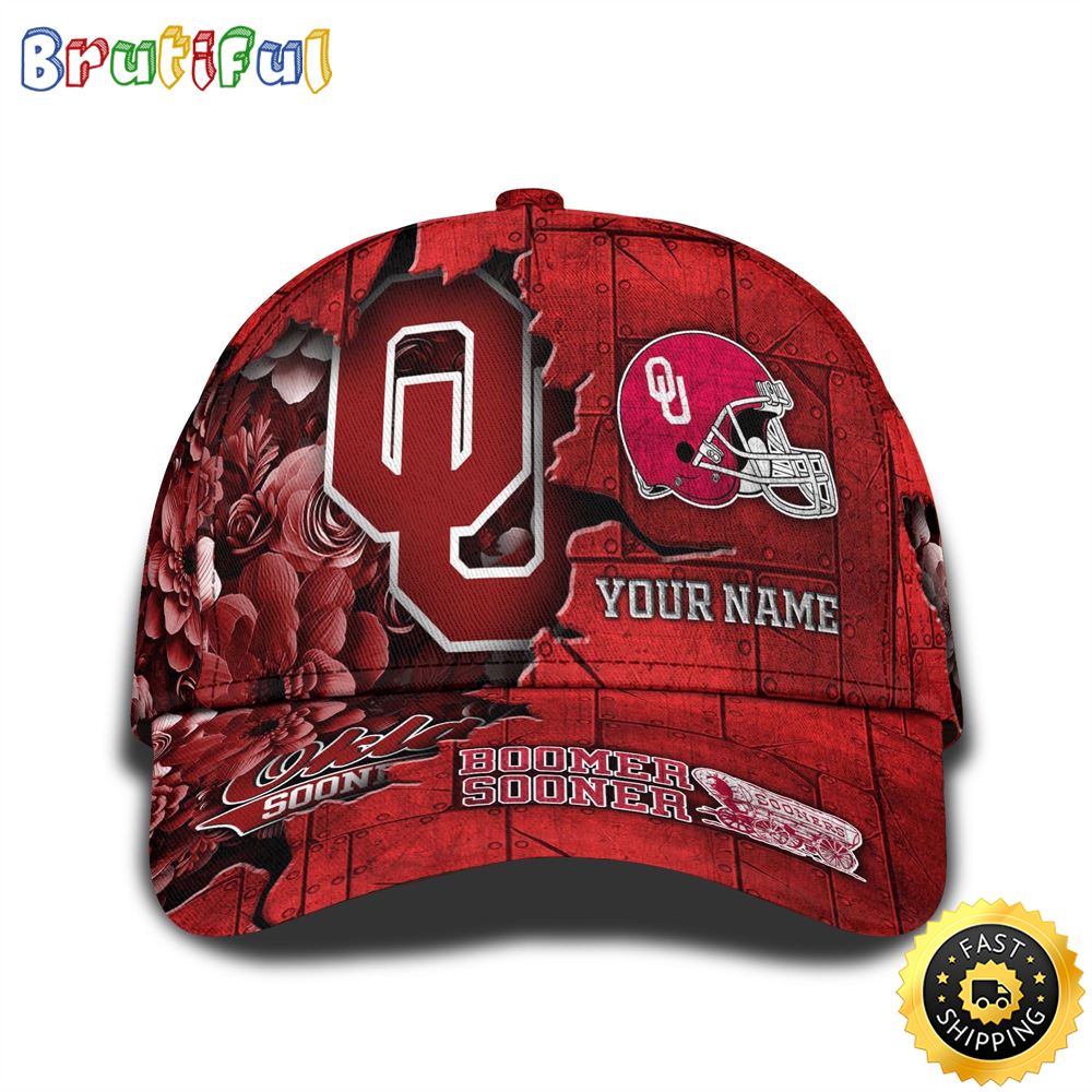 Personalized NCAA Oklahoma Sooners All Over Print BaseBall Cap Show Your Pride 1 p0msfi