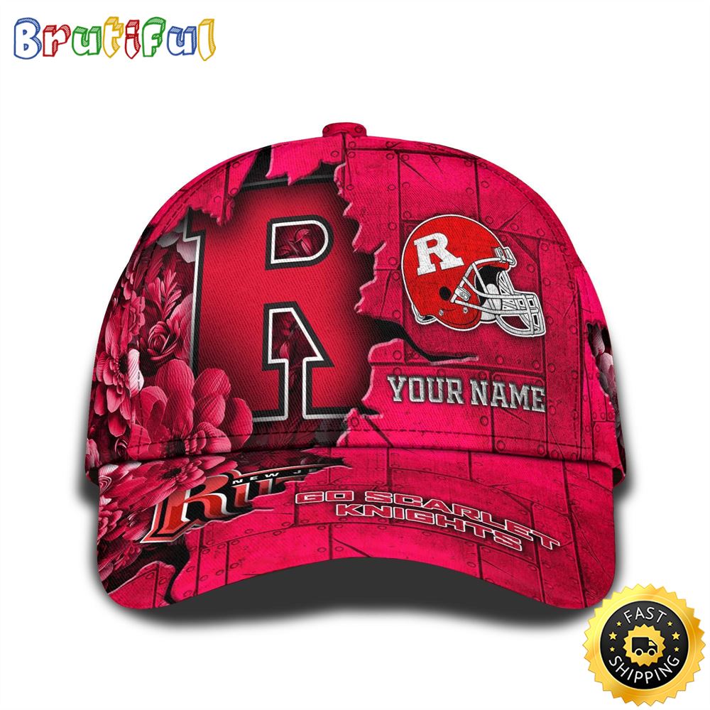 Personalized NCAA Rutgers Scarlet Knights All Over Print BaseBall Cap Show Your Pride 1 orhixq