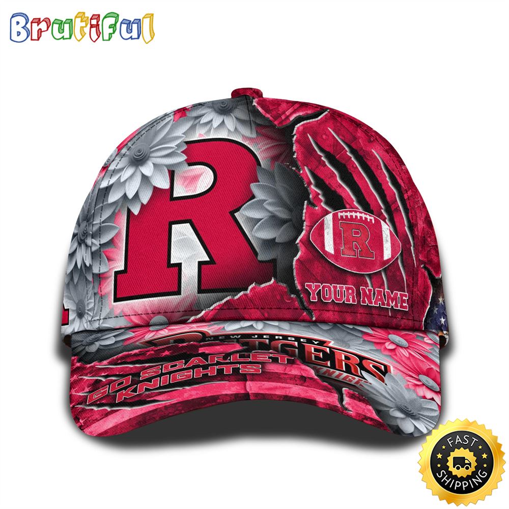 Personalized NCAA Rutgers Scarlet Knights All Over Print BaseBall Cap The Perfect Way To Rep Your Team 1 l3fozv