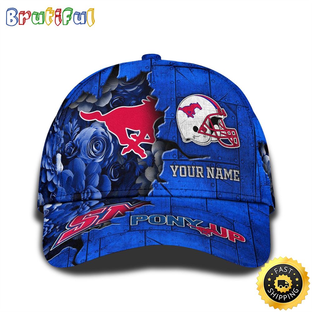 Personalized NCAA SMU Mustangs All Over Print BaseBall Cap Show Your Pride 1 wuteet