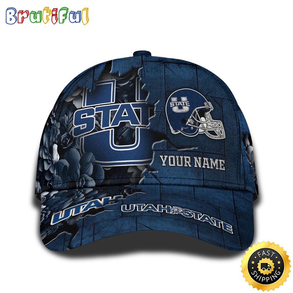Personalized NCAA Utah State Aggies All Over Print BaseBall Cap Show Your Pride 1 pg2zow