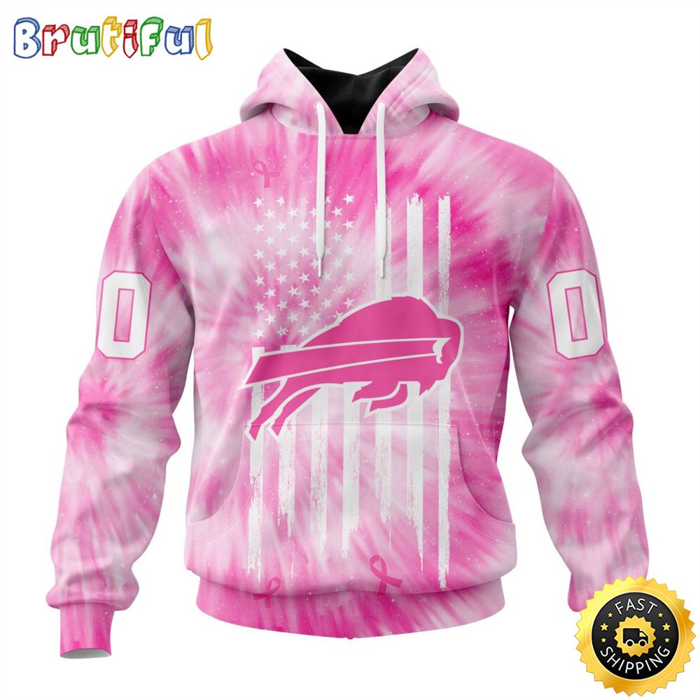 Personalized NFL Buffalo Bills All Over Print 3D Hoodie Special Pink Tie Dye Unisex Hoodie 1 jnz33w
