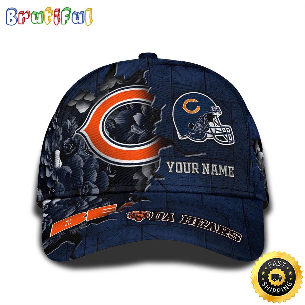 Personalized NFL Chicago Bears All Over Print Baseball Cap Show Your Pride 1 a2cw1l