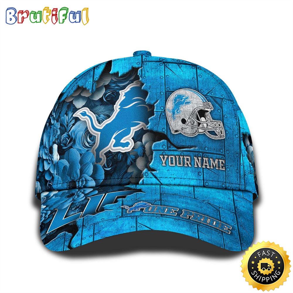 Personalized NFL Detroit Lions All Over Print Baseball Cap Show Your Pride 1 w2imag