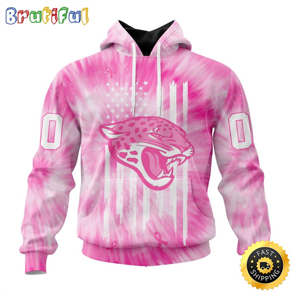 Personalized NFL Jacksonville Jaguars All Over Print 3D Hoodie Special Pink Tie Dye Unisex Hoodie 1 mztwql