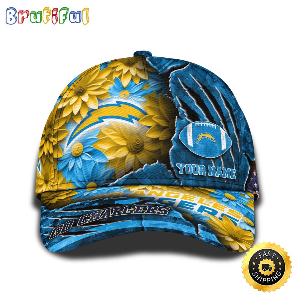 Personalized NFL Los Angeles Chargers All Over Print Baseball Cap The Perfect Way To Rep Your Team 1 nhcoqf