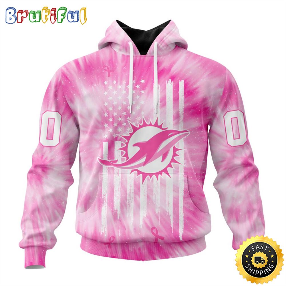 Personalized NFL Miami Dolphins All Over Print 3D Hoodie Special Pink Tie Dye Unisex Hoodie 1 ilikrv