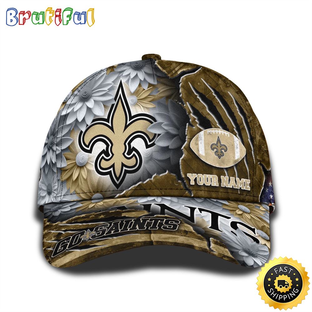 Personalized NFL New Orleans Saints All Over Print Baseball Cap The Perfect Way To Rep Your Team 1 sqk7hl