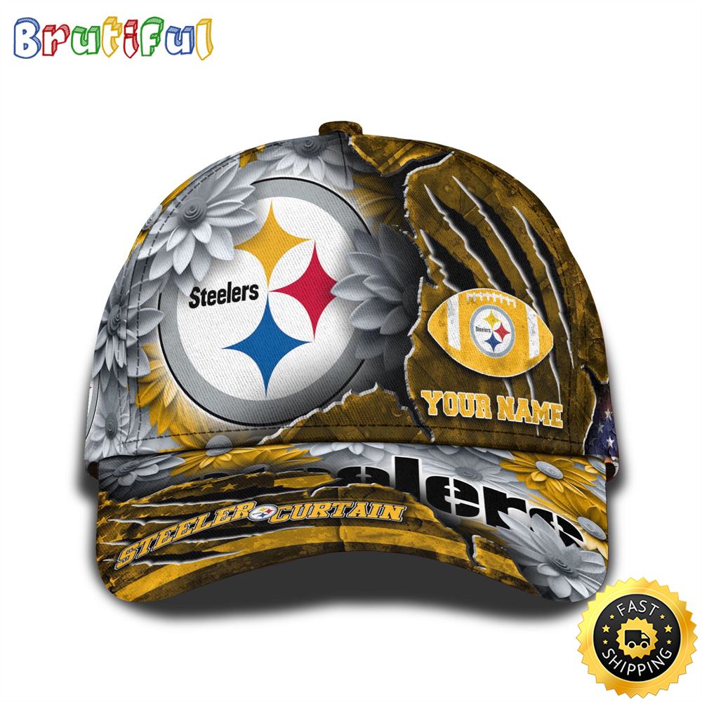 Personalized NFL Pittsburgh Steelers All Over Print Baseball Cap The Perfect Way To Rep Your Team 1 et01mm