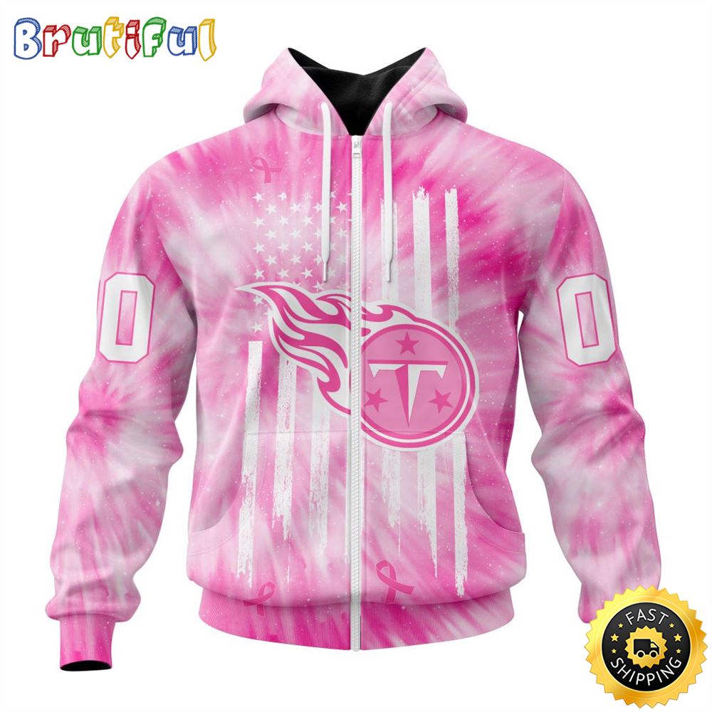 Personalized NFL Tennessee Titans All Over Print Zip Hoodie 3D Special Pink Tie Dye Unisex Hoodie 1 mh6bqp