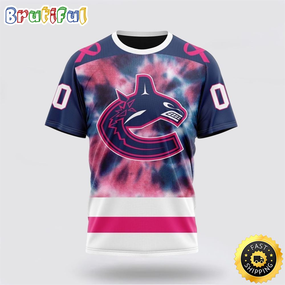 Personalized NHL Vancouver Canucks All Over Print 3D T Shirt Special Pink October Fight Breast Cancer Gift For Man And Women 1 azrygd