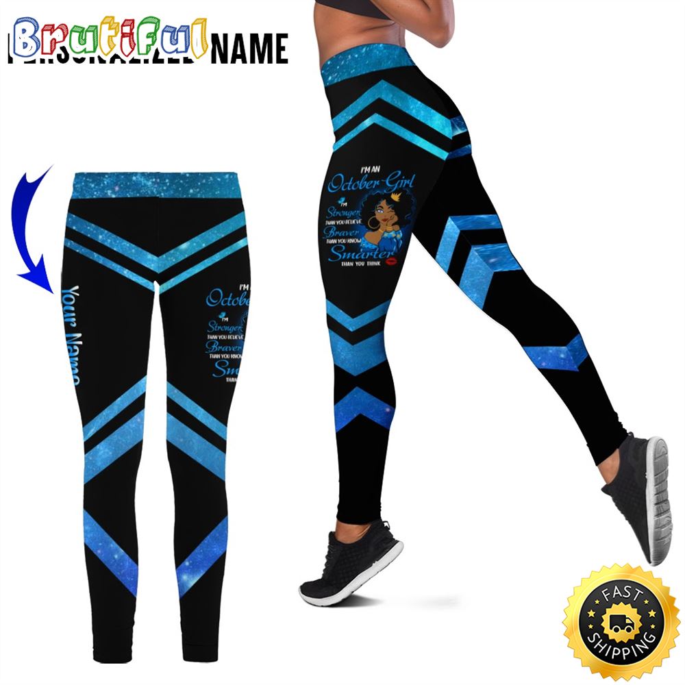 Personalized October Girl All Over Print 3D Legging Smarter Than You Think Gift For Women 1 tu4puj