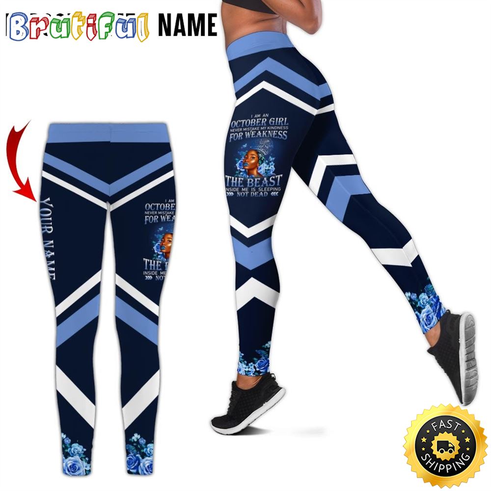 Personalized October Girl All Over Print 3D Legging The Shadow Self Gift For Women 1 l2lq2i