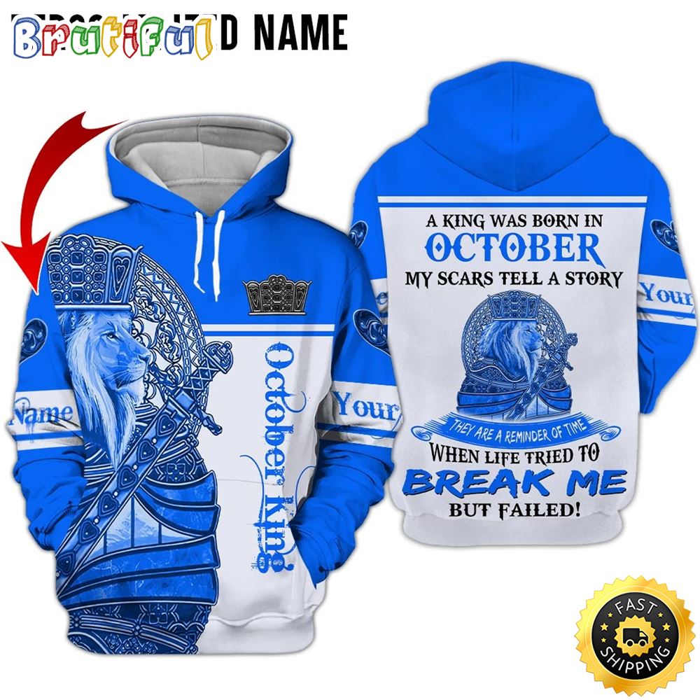 Personalized October King I Am Not Giving Up All Over Print Hoodie Gift For Frends 1 wx87rd
