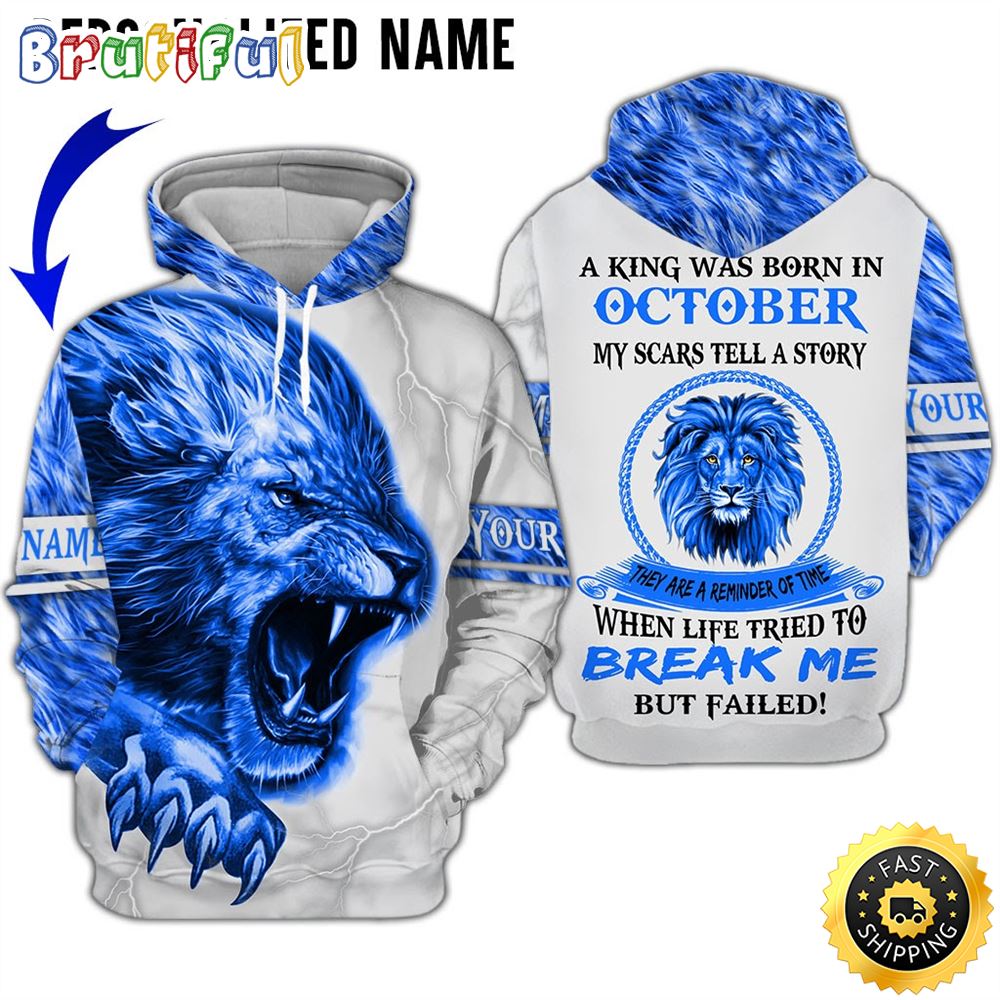 Personalized October Lion Guy I Am Not Giving Up All Over Print Hoodie Gift For Frends 1 ecliow