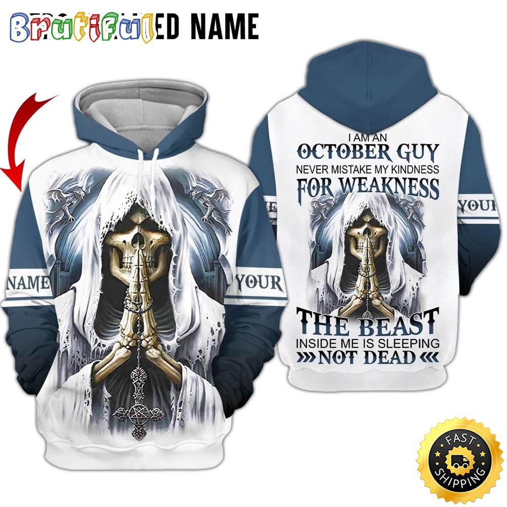 Personalized October Skull Guy The Sleeping Giant All Over Print 3D Hoodie Gift For Frends 1 yag4rx