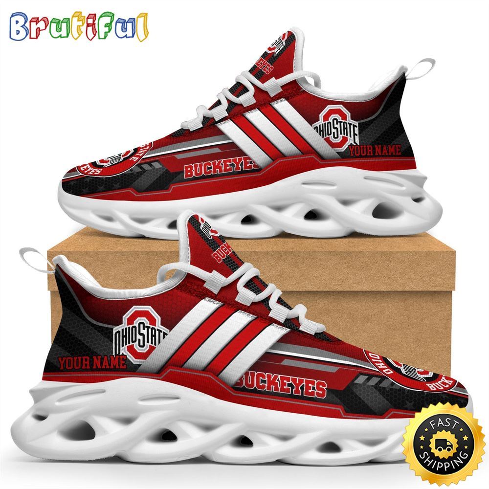 Personalized Ohio State Buckeyes Max Soul Shoes Sneakers Elevate Your Every Step 1 hyqza9