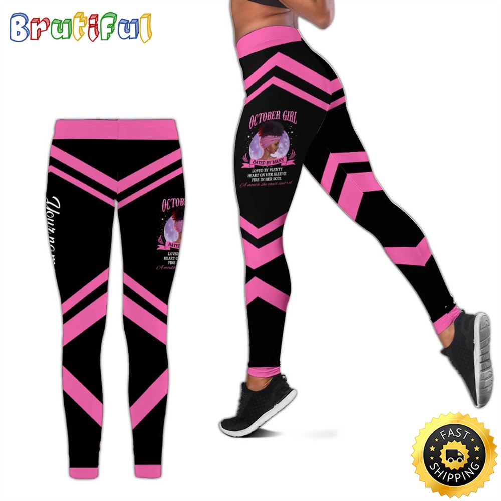Personalized Pink October Girl All Over Print 3D Legging Hated By Many Gift For Women 1 o5gatn