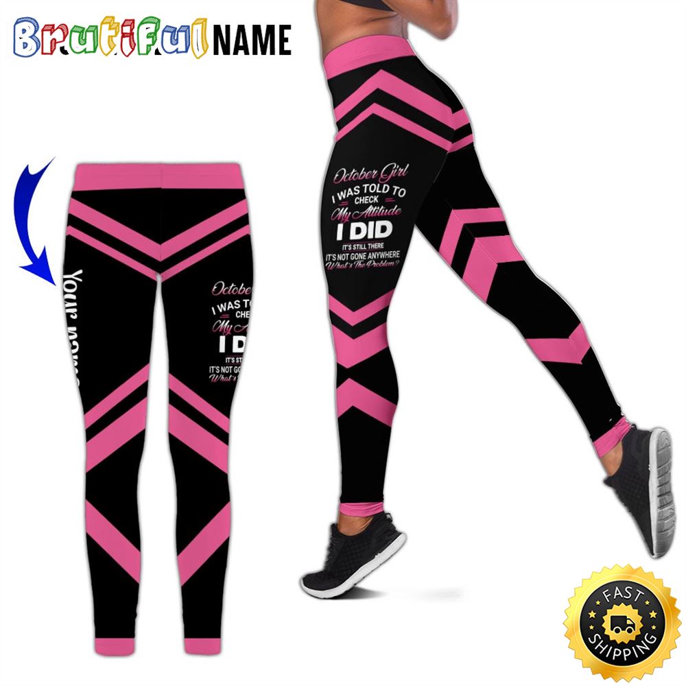 Personalized Pink October Girl All Over Print 3D Legging I Did Gift For Women 1 kawsoc