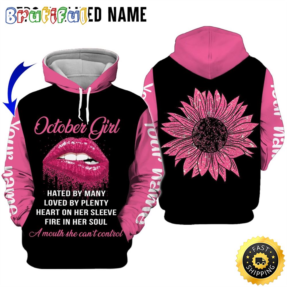 Personalized Pink October Girl Hated By Amouth All Over Print 3D Hoodie Gift For Women 1 cojjv4