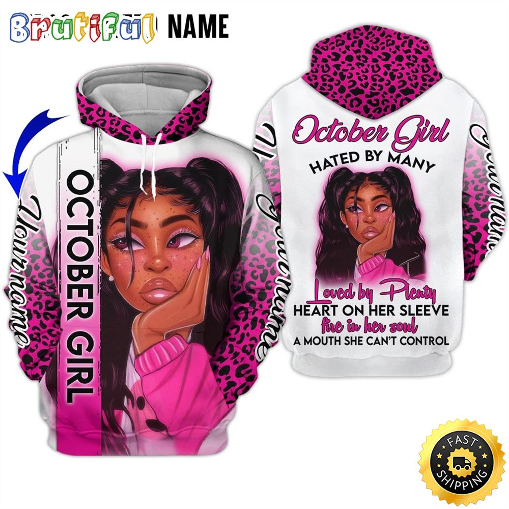 Personalized Pink October Girl Love Heart On Her Sleeve All Over Print 3D Hoodie Gift For Women 1 ho7x7j