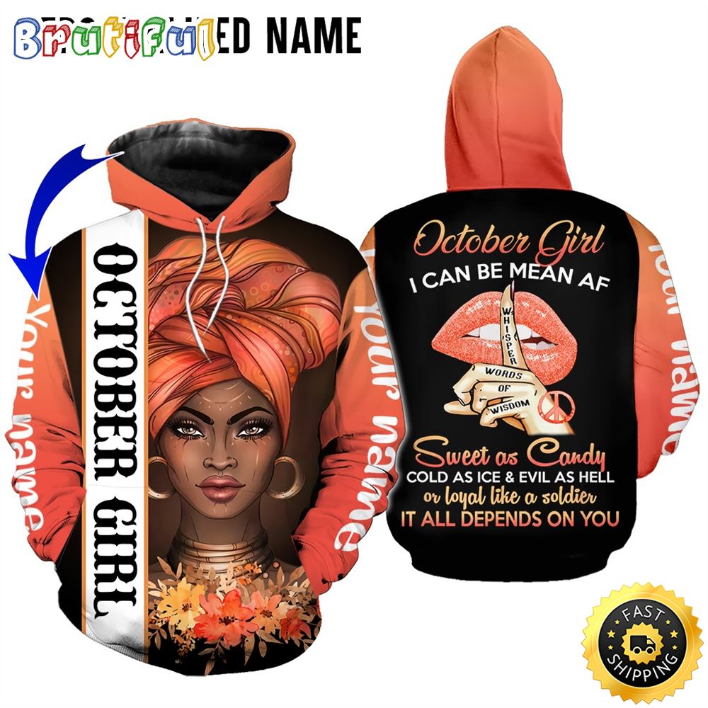 Personalized Pink October Girl Sweet And Candy All Over Print 3D Hoodie Gift For Women 1 ktqhuo