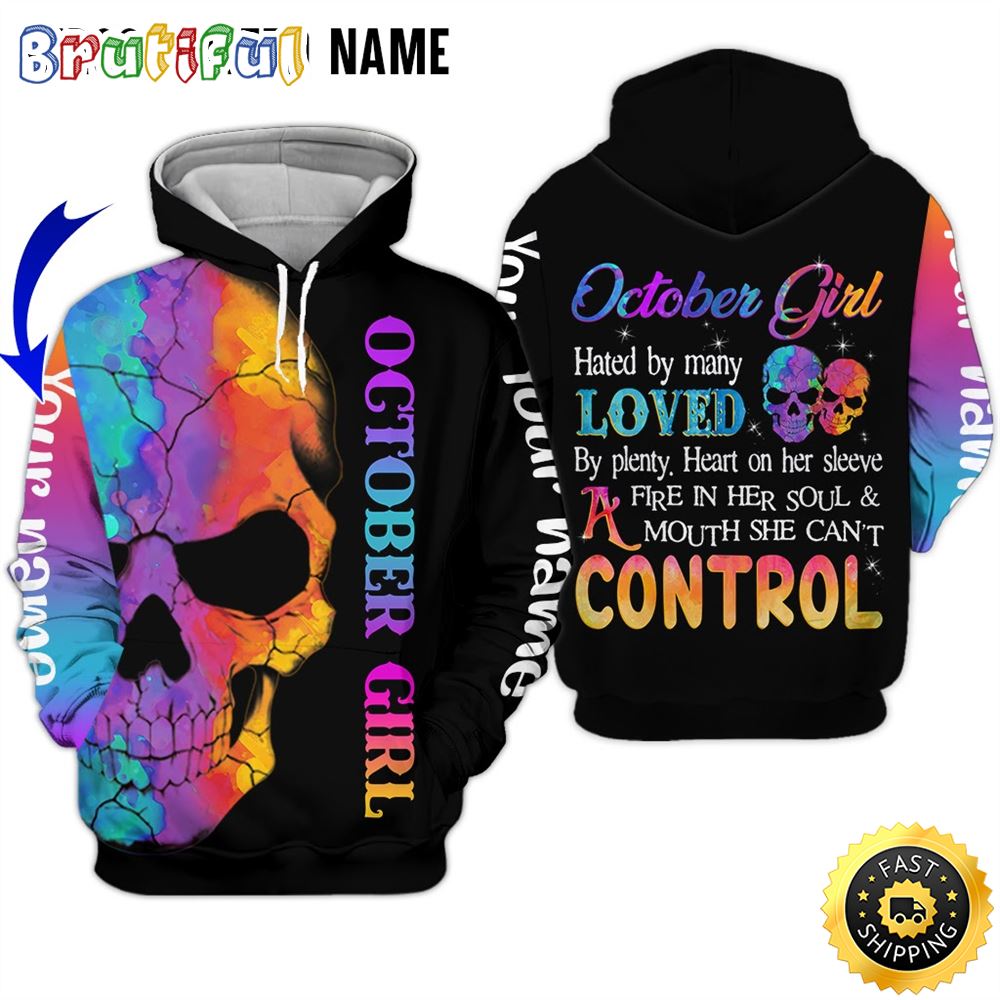 Personalized Pink October SKull Girl A Mouth She Can t Control All Over Print 3D Hoodie Gift For Women 1 yvknxo