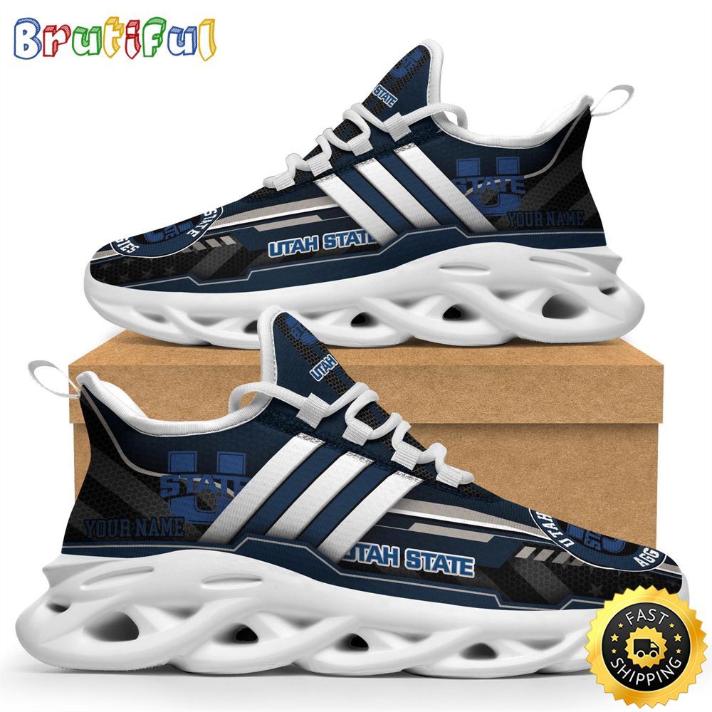 Personalized Utah State Aggies Max Soul Shoes Sneakers Elevate Your Every Step 1 xygevo