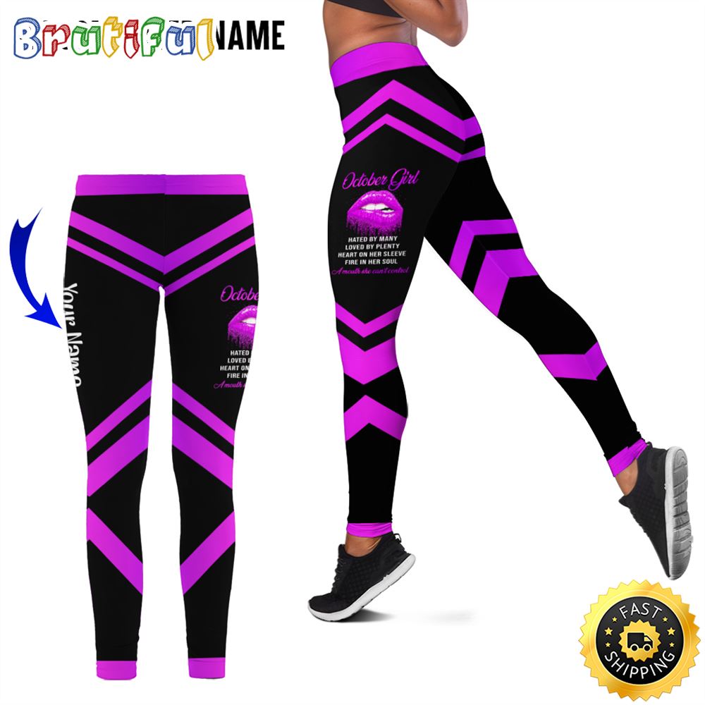 Personalized Violet October Girl All Over Print 3D Legging Hated By Many Gift For Women 1 efxqvy