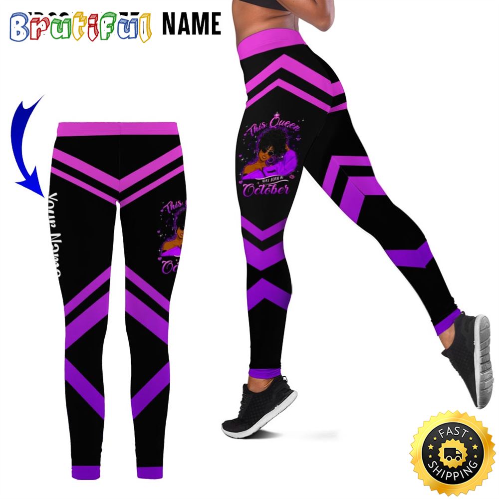 Personalized Violet October Girl All Over Print 3D Legging I Am Quiet Gift For Women 1 zc45du