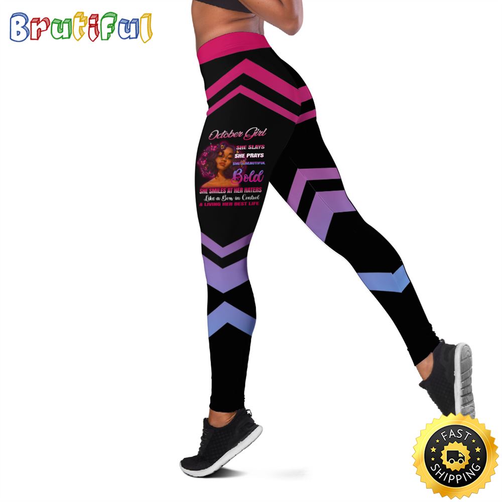 Personalized Violet October Girl All Over Print 3D Legging Living Her Best Life Gift For Women 1 jirk23