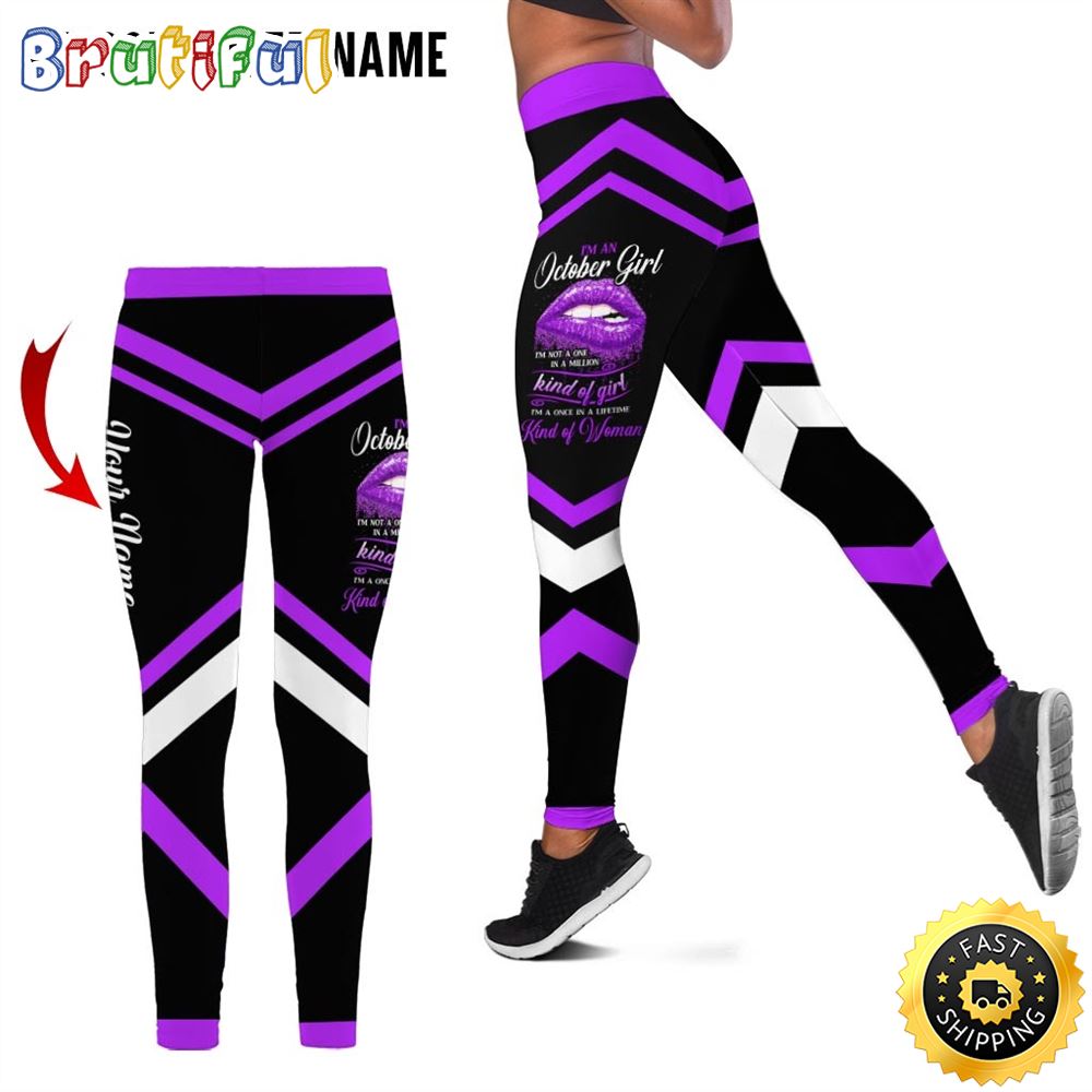 Personalized Violet October Girl All Over Print 3D Legging You Are Loved Gift For Women 1 mxrzhn