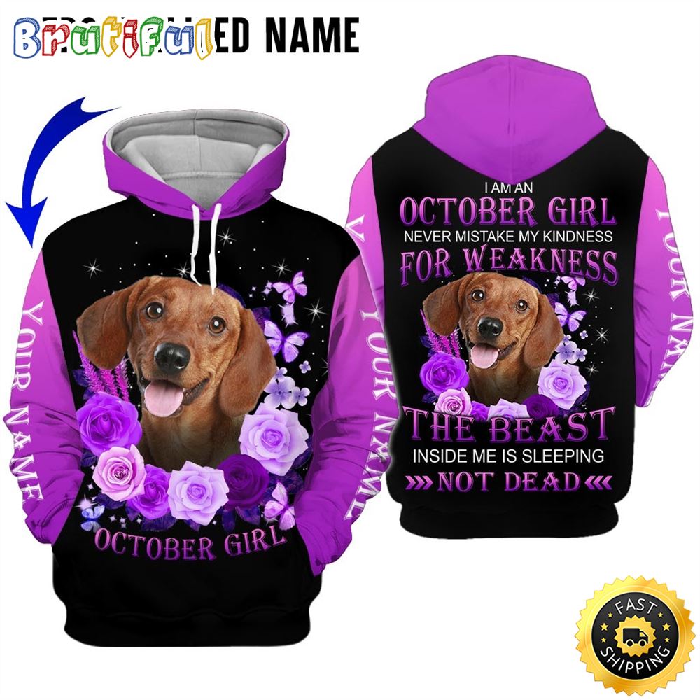 Personalized Violet October Girl My Dog Funny All Over Print 3D Hoodie Gift For Women 1 pclm0o