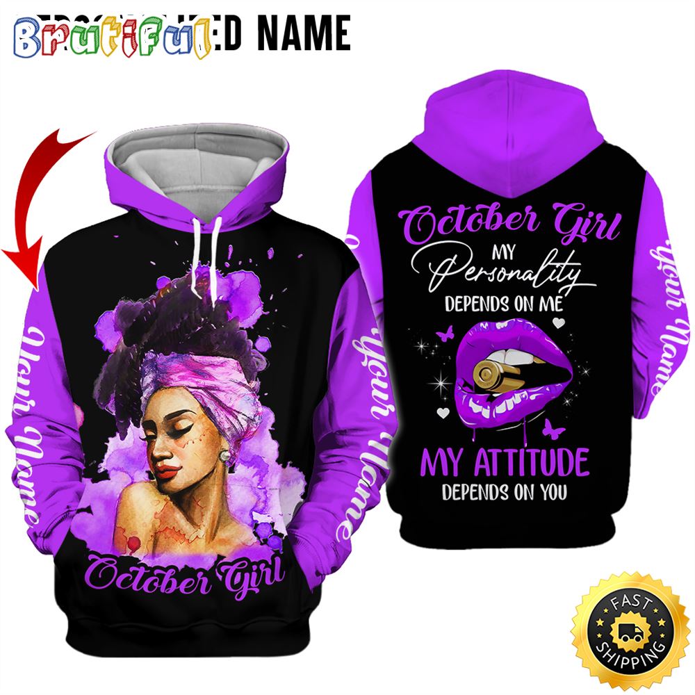 Personalized Violet October Girl My Lips Are My Love All Over Print 3D Hoodie Gift For Women 1 ivrr8u