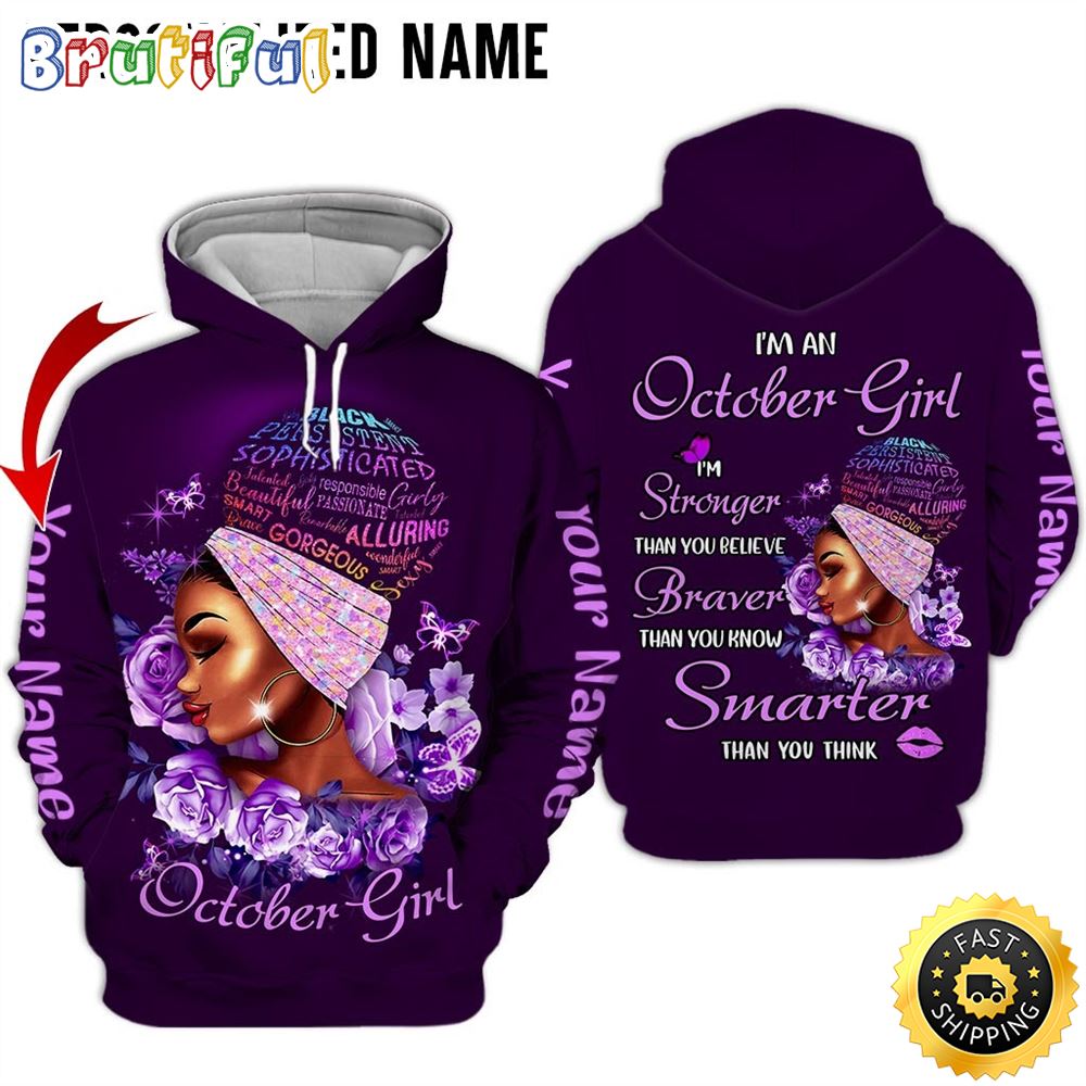 Personalized Violet October Girl Smarter Than You Think All Over Print 3D Hoodie Gift For Women 1 k7ntms