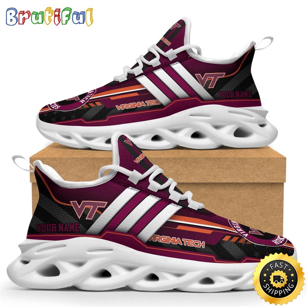 Personalized Virginia Tech Hokies Max Soul Shoes Sneakers Elevate Your Every Step 1 fxhos8
