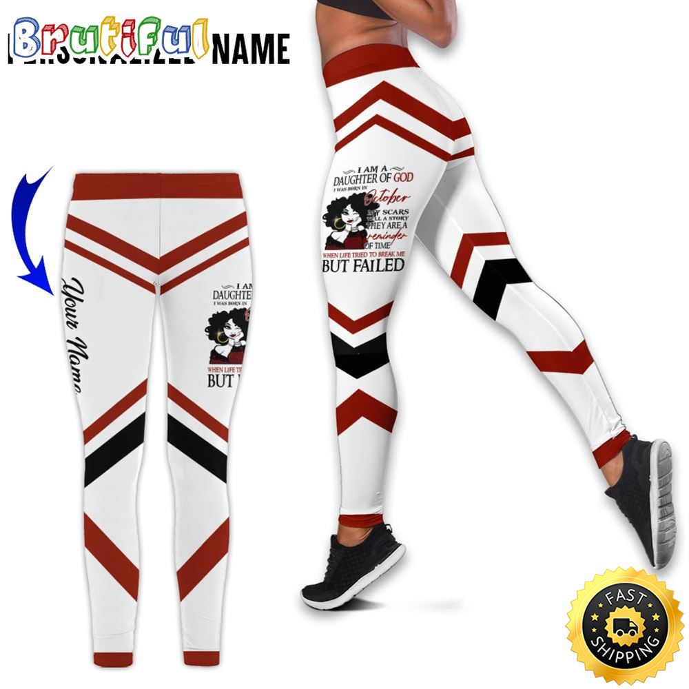 Personalized White October Girl All Over Print 3D Legging I Am Not Giving Up Gift For Women 1 roanyr