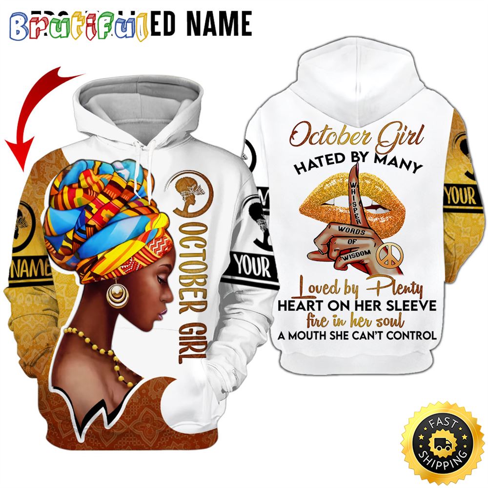 Personalized White October Girl Loved By Plenty 3D Hoodie Gift For Women 1 jrrxll
