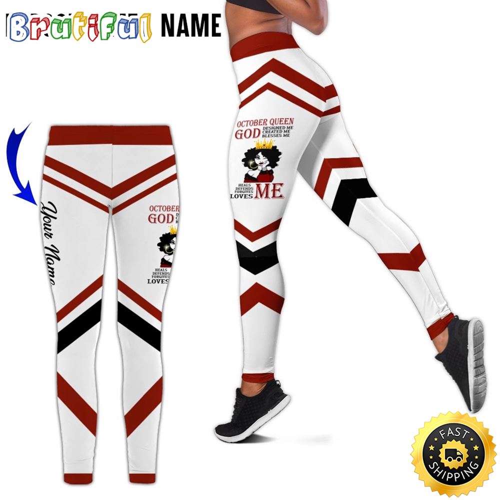 Personalized White October Girl Queen All Over Print 3D Legging Was Born In October God Gift For Women 1 ob4vrd