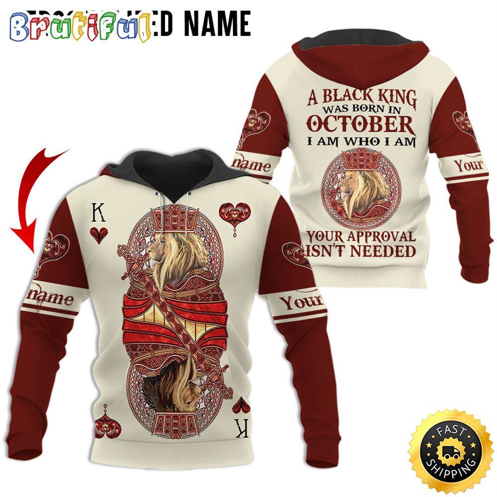 Personalized White October King You Are Perfect 3D Hoodie Gift For Man 1 jnveag