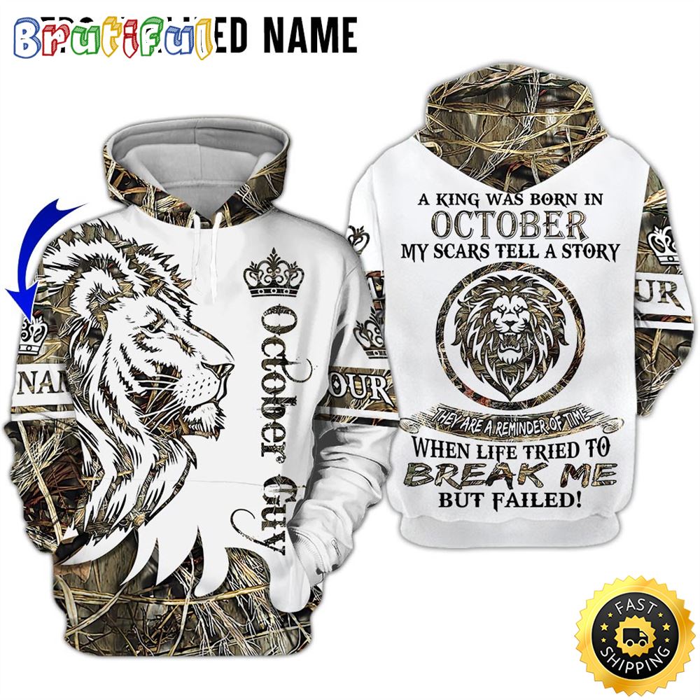 Personalized White October Lion Guy I Am Going To Thrive 3D Hoodie Gift For Man 1 gnm55i