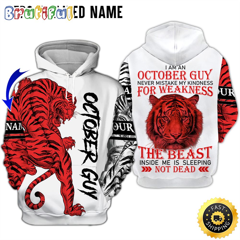 Personalized White October Tiger Guy The Shadow Self 3D Hoodie Gift For Man 1 zs9zi3
