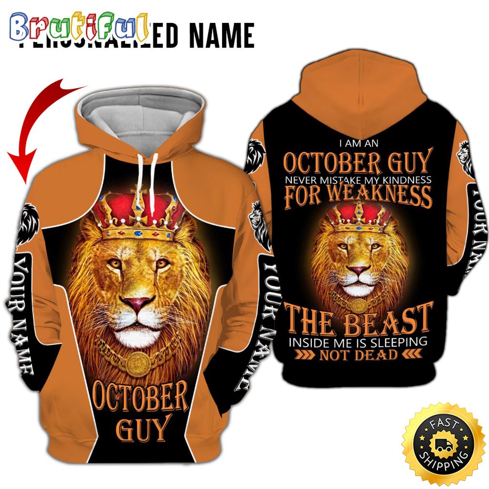 Personalized Yellow October Lion Guy The Sleeping Giant 3D Hoodie Gift For Man 1 rdl8id