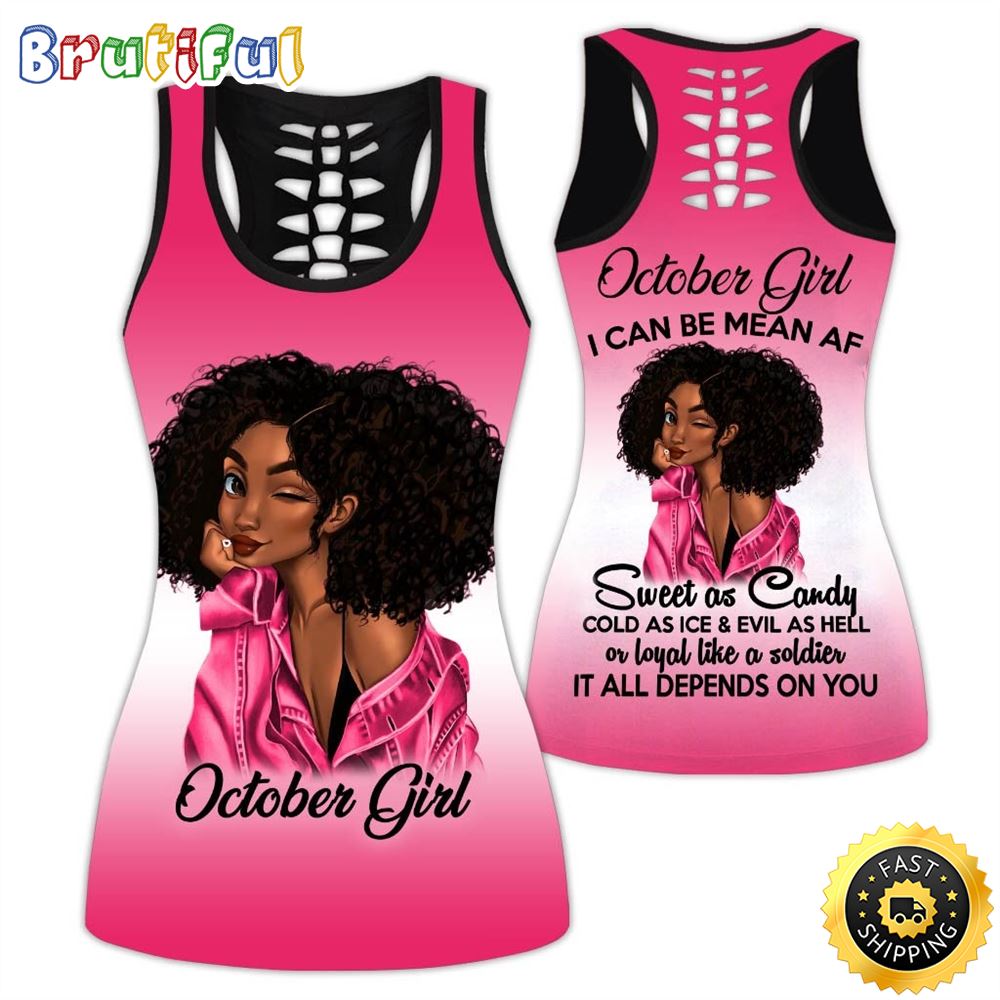 Pink October Girl All Over Print 3D Tank Top Cold As Ice Gift For Women 1 jynnlw